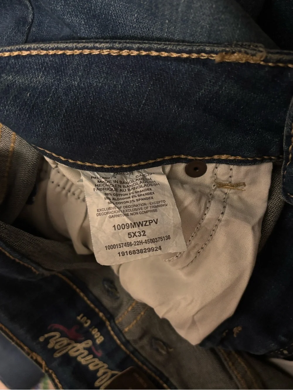 NWT Wrangler Womens Mid Rise Dark Vivianna Wash Retro Mae Bootcut Jeans 5x32 28